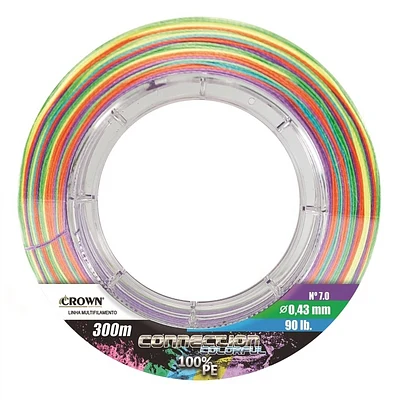 Linha multifilamento Crown Connection 9X 100% PE 300m Amarela