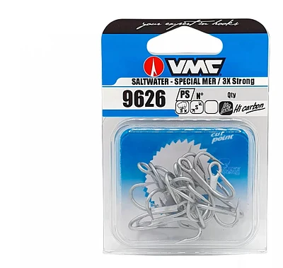 Garatéia VMC 9626PS Saltwater 3x tamanho 2/0 Pacote com 10 unidades