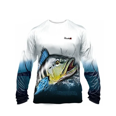 Camisa Monster 3X - New Fish 03 ( TUCUNARÉ AZUL )