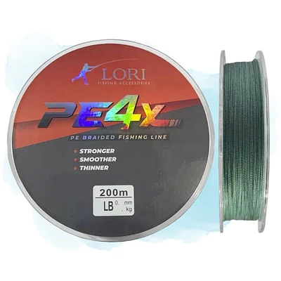 Linha Multifilamento Lori PE 4X Braided Fishing Line 200m Verde