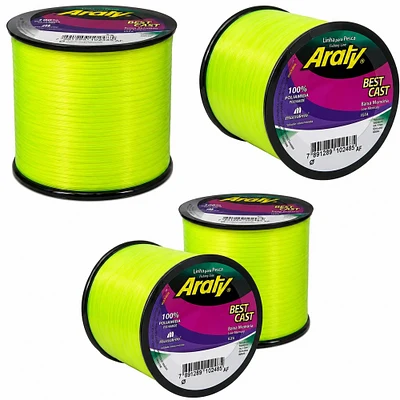 Linha Monofilamento Mazzaferro Soft Araty Best Cast Amarela 100m