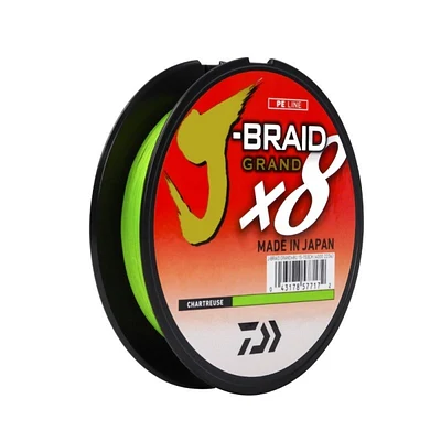 Linha Multifilamento Daiwa J-Braid Grand X8 150yd 135m Chartreuse
