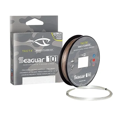 Linha Multifilamento Seaguar TACTX Braid & Fluoro KIT 137m