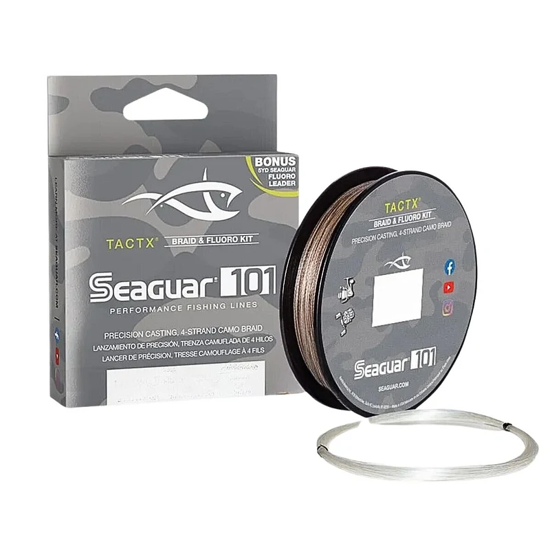 Linha Multifilamento Seaguar TACTX Braid &amp; Fluoro KIT 137m