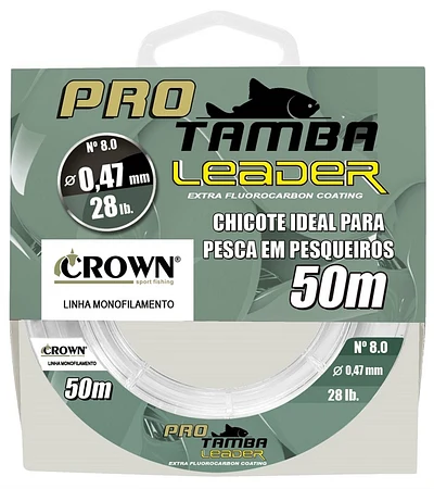Linha Fluorcarbono Crown Pro Tamba Leader 50m