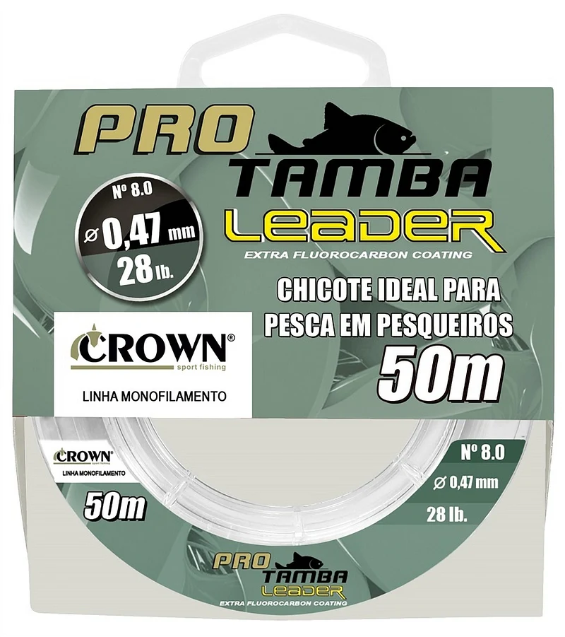 Linha Fluorcarbono Crown Pro Tamba Leader 50m