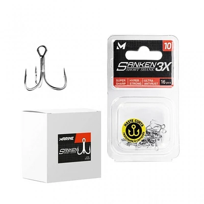 Garatéia Marine Sports Sanken Short Shank Nickel 3X Cartela