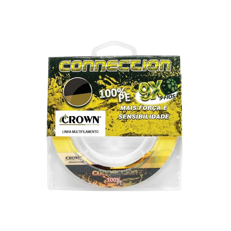 Linha multifilamento Crown Connection 9X 100% PE 150m - Amarela