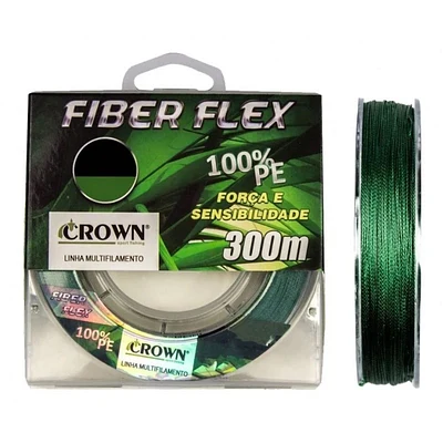 Linha Multifilamaneto Crown Fiber Flex 300m Cinza